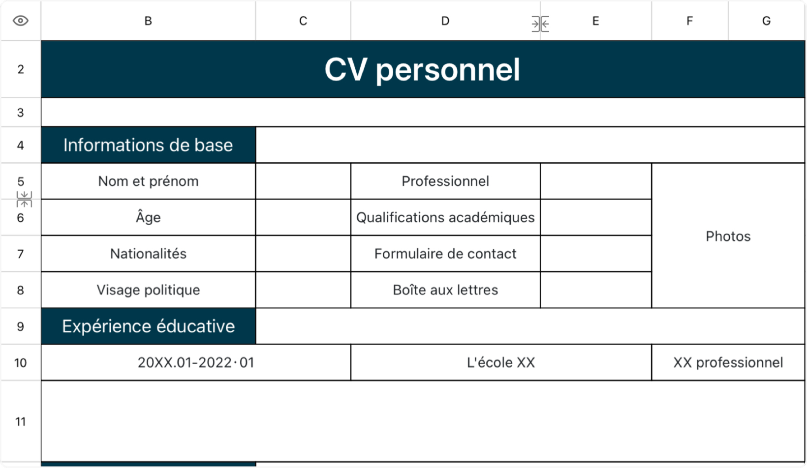 CV personnel minimaliste1